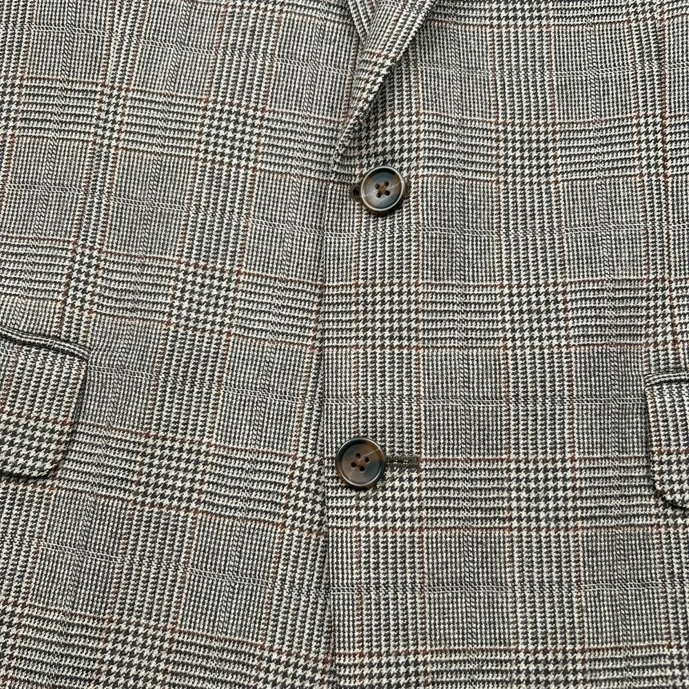 Brooks Brothers 346 Madison Fit Wool Blazer Mens 41R Glen Check Sport Coat